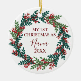 私の初めてのクリスマスは七年のクリスマス セラミックオーナメント