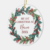 私の初めてのクリスマスは七年のクリスマス セラミックオーナメント (左)