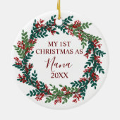 私の初めてのクリスマスは七年のクリスマス セラミックオーナメント (裏面)