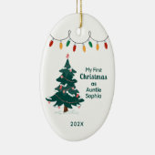 私の初めてのクリスマスは叔母としてパーソナライズされた セラミックオーナメント (右)