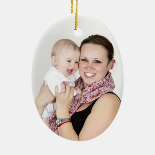 私の初めてのクリスマスは叔母としてパーソナライズされた セラミックオーナメント (裏面)