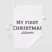 私の初めてのクリスマスは名前を追加男らしmen文字sim ゴルフタオル (インサイチュ)