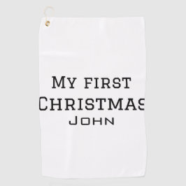 私の初めてのクリスマスは名前を追加男らしmen文字sim ゴルフタオル