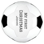 私の初めてのクリスマスは名前を追加男らしmen文字sim サッカーボール (回転)