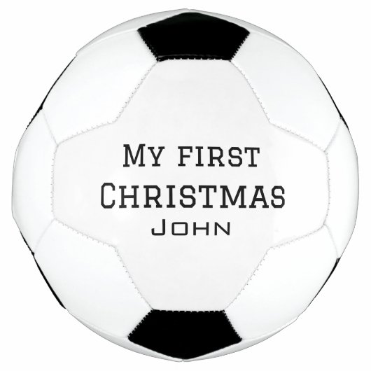 私の初めてのクリスマスは名前を追加男らしmen文字sim サッカーボール (正面)