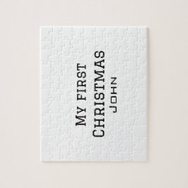 私の初めてのクリスマスは名前を追加男らしmen文字sim ジグソーパズル