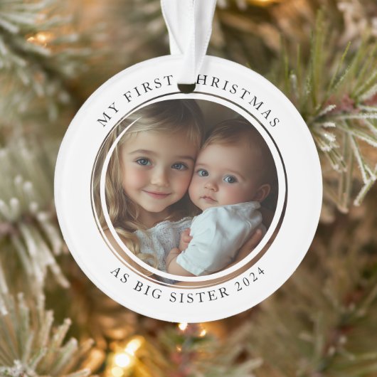 私の初めてのクリスマスは姉の写真とカスタムして オーナメント (ツリー)