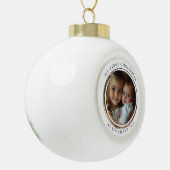 私の初めてのクリスマスは姉の写真とカスタムして セラミックボールオーナメント (左)