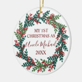 私の初めてのクリスマスは年賀クリスマス セラミックオーナメント (左)