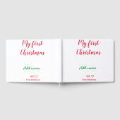 私の初めてのクリスマスは愛で名前の姓を追加 ゲストブック (全面)