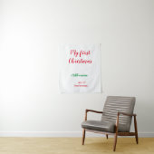 私の初めてのクリスマスは愛で名前の姓を追加 タペストリー (インサイチュ)