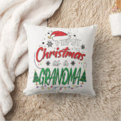 私の初めてのクリスマスは新しいおもしろいおばあちゃん クッション (ブランケット)