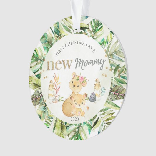 私の初めてのクリスマスは新しいママライオネス&Cub オーナメント (正面)