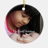 私の初めてのクリスマスは セラミックオーナメント (正面)