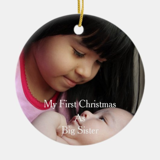 私の初めてのクリスマスは セラミックオーナメント (正面)