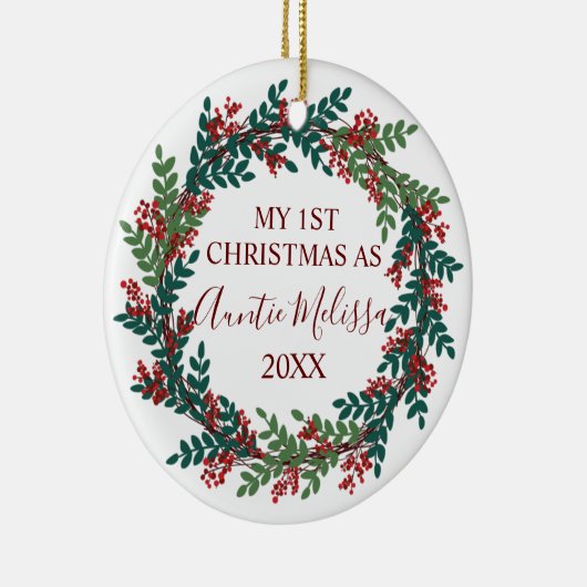 私の初めてのクリスマスはAuntie Year Chrimas セラミックオーナメント (右)