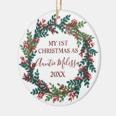 私の初めてのクリスマスはAuntie Year Chrimas セラミックオーナメント (左)