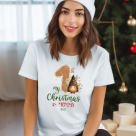 私の初めてのクリスマスはMommy Waterカラーレトロ Tシャツ