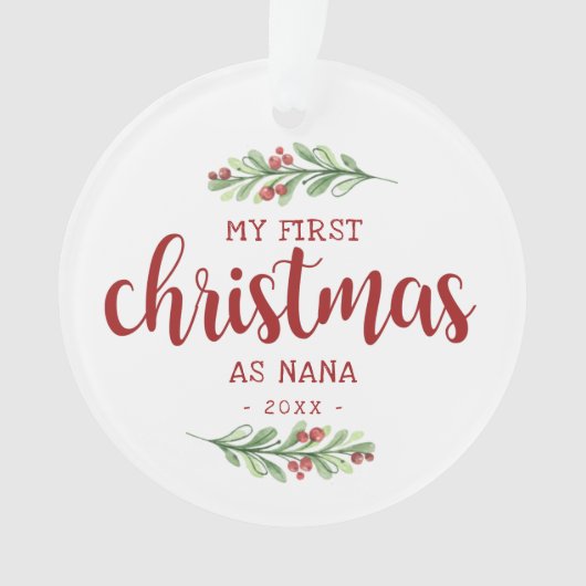 私の初めてのクリスマスはNana Greenery オーナメント (正面)