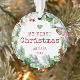 私の初めてのクリスマスはNana Winter Greenery オーナメント