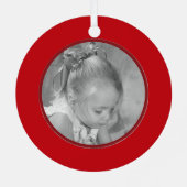 私の初めてのクリスマスサンタクロースの写真パーソナライズされた メタルオーナメント (裏面)