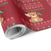 私の初めてのクリスマステディベア醜いクリスマス ラッピングペーパー (ロールコーナー)