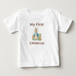私の初めてのクリスマスピーターうさぎ ベビーTシャツ
