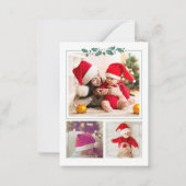 私の初めてのクリスマスベイビー 誕生日写真 ホリデー ノートカード (裏面)