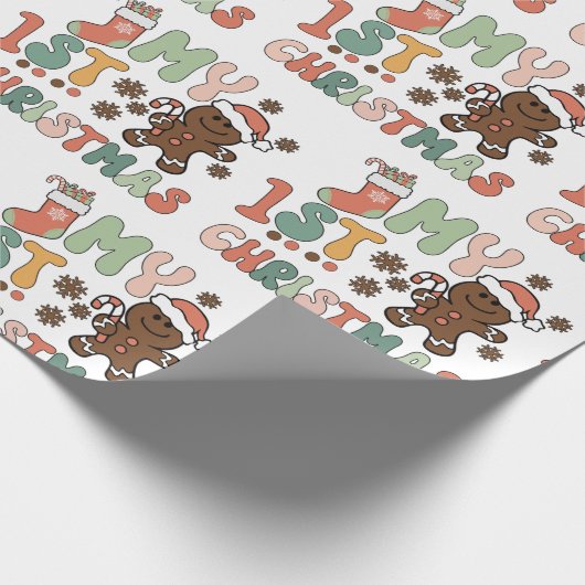 私の初めてのクリスマスメリークリスマス ラッピングペーパー (角)
