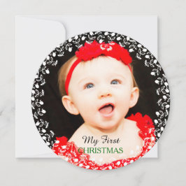 私の初めてのクリスマス写真カード シーズンカード