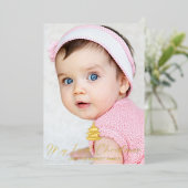 私の初めてのクリスマス写真ホリデー台本 箔シーズンカード (立ち正面)