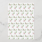 私の初めてのクリスマス写真ホリデー台本 箔シーズンカード (裏面)