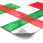 私の初めてのクリスマス名前をカスタムするかわいい電車 ポスター (角)