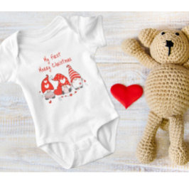 私の初めてのクリスマス3かわいい格言 ベビーボディスーツ
