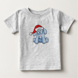 「私の初めてのクリスマス」かわいい子犬とベビーのボディスーツ ベビーTシャツ