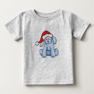 「私の初めてのクリスマス」かわいい子犬とベビーのボディスーツ ベビーTシャツ