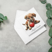 私の初めてのクリスマス、かわいい子犬のカスタマイズ シーズンカード