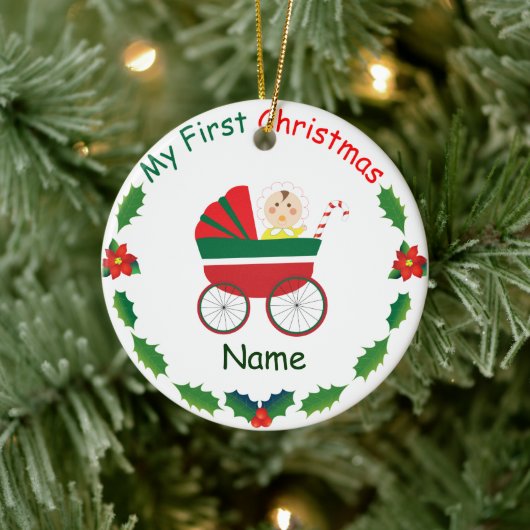私の初めてのクリスマス セラミックオーナメント (ツリー)