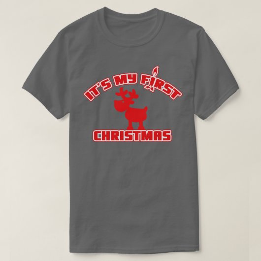 私の初めてのクリスマス Tシャツ (デザイン正面)