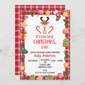 私の初めてのクリスマスY'allが会って挨拶 招待状 (正面/裏面)