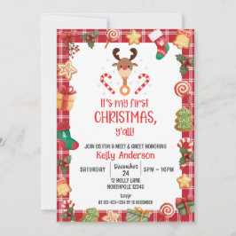 私の初めてのクリスマスY'allが会って挨拶 招待状