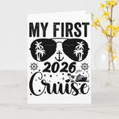私の初めてのクルーズ 2026 バケーション 家族とお揃いのクルーズ カード (黄色い花)
