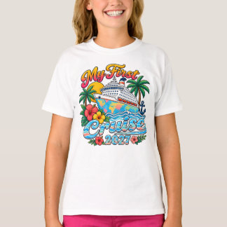 私の初めてのクルーズTシャツ、家族クルーズバケーション Tシャツ