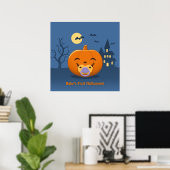 私の初めてのハロウィンパシフィアーパンプキン ポスター (ホームオフィス)