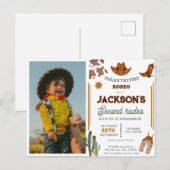 私の初めてのロデオじゃないよ、カウボーイの写真　２歳の誕生日おめでとう ポストカード (正面/裏面)