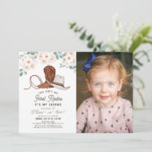 私の初めてのロデオじゃないカウガール フォト 2歳の誕生日 招待状 (スタンド正面)