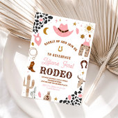 私の初めてのロデオカウガールサウスウェスタン誕生日 招待状