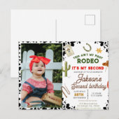 私の初めてのロデオカウボーイの写真2歳の誕生日 ポストカード (正面/裏面)