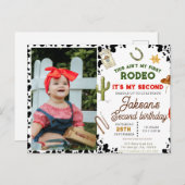 私の初めてのロデオカウボーイの写真 2歳の誕生日 ポストカード (正面/裏面)