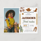 私の初めてのロデオカウボーイ写真1歳の誕生日 ポストカード (正面)